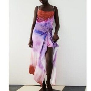 Zara Multicolor Draped Dress